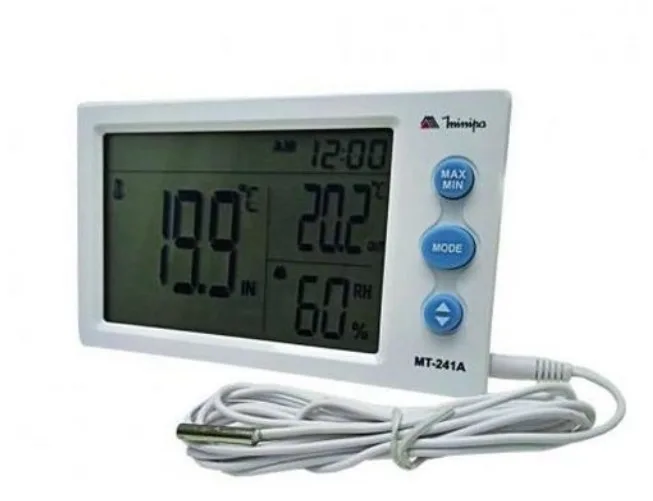 Termómetro Higrómetro Minipa MT-241A 10°C a 50°C — Equipamiento médico · Minipa